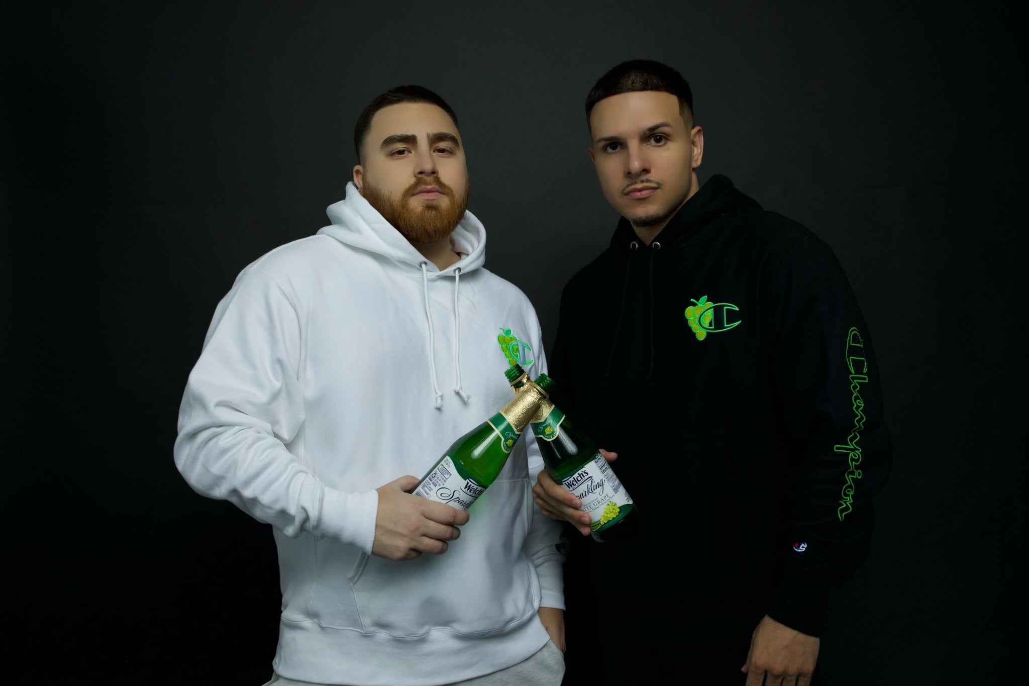 LosPollosTV X Champion “Green Grape” Reverse Weave Hoodie - WHITE