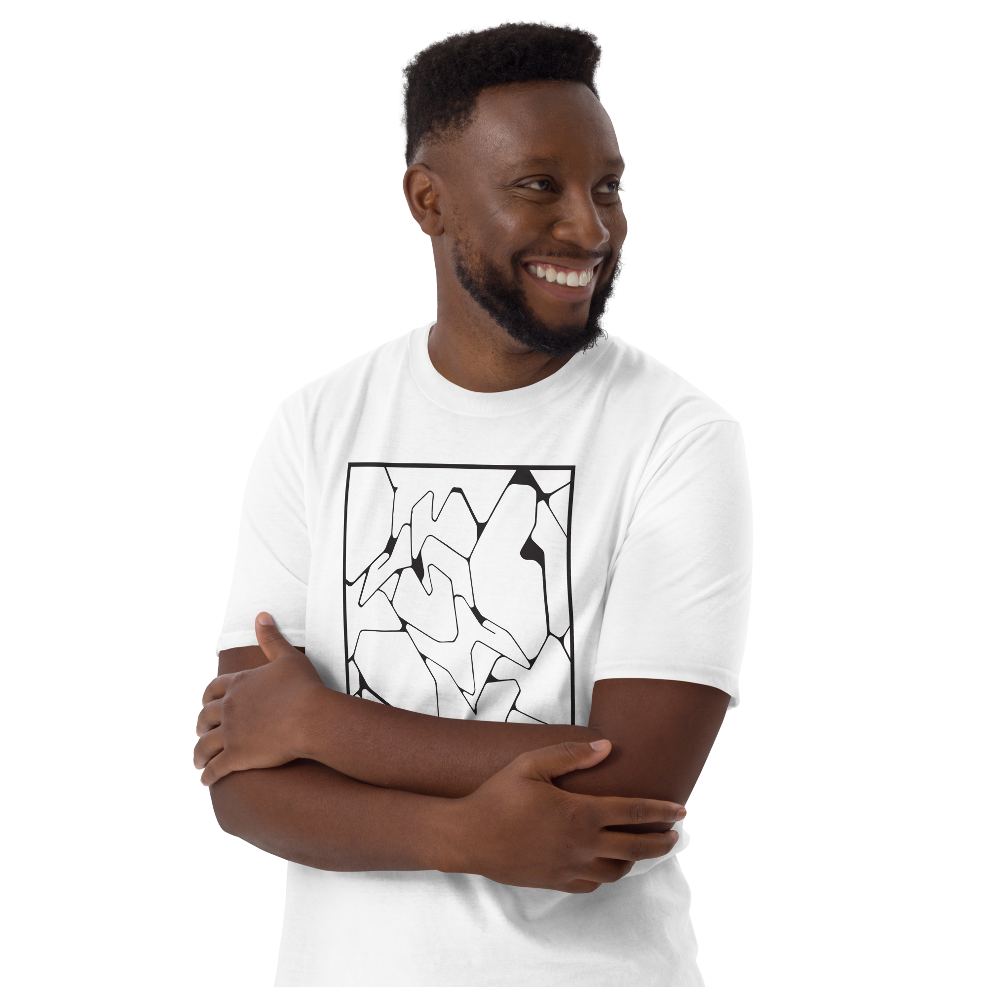 Block Outline Tee - White