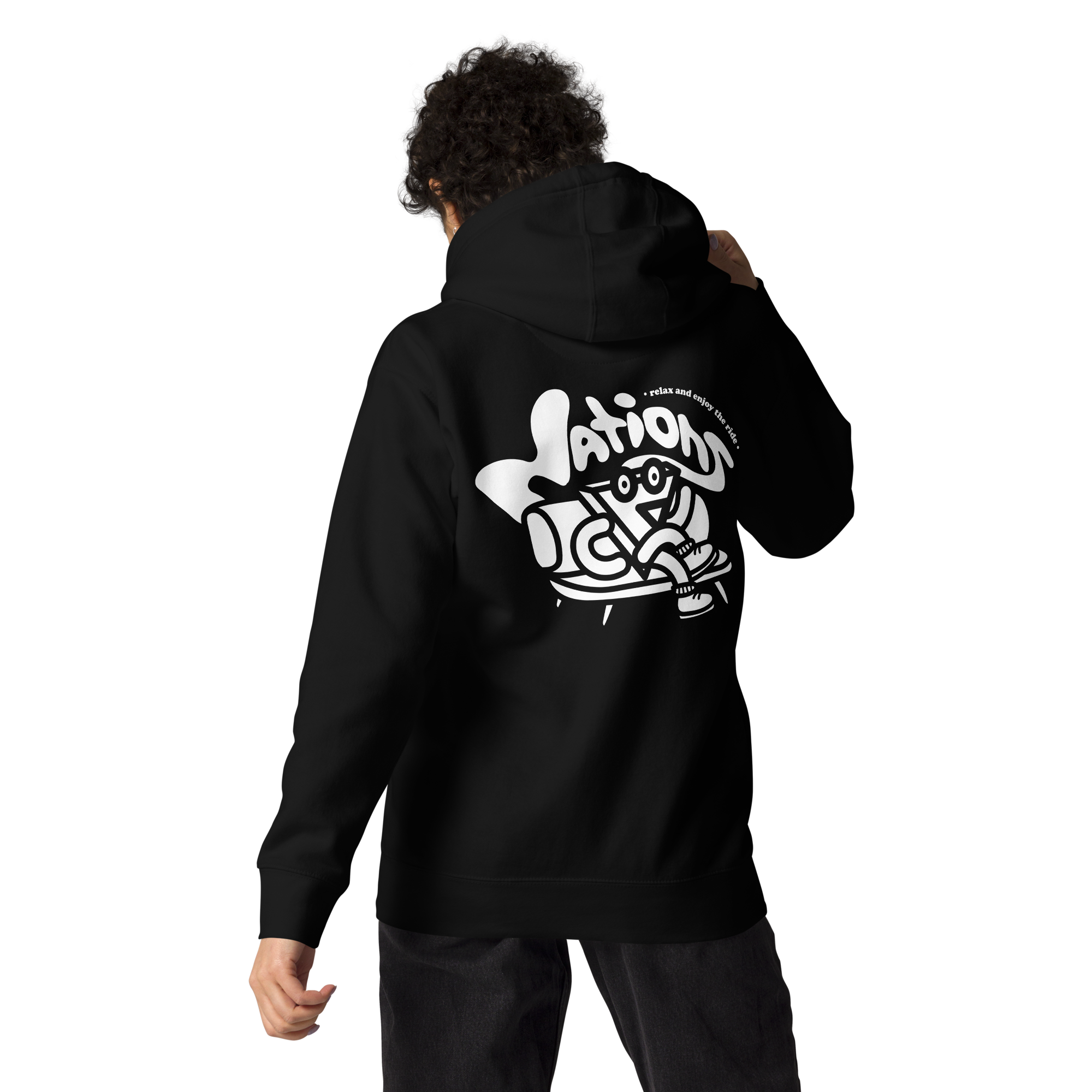 Lounge Compass Hoodie - Black