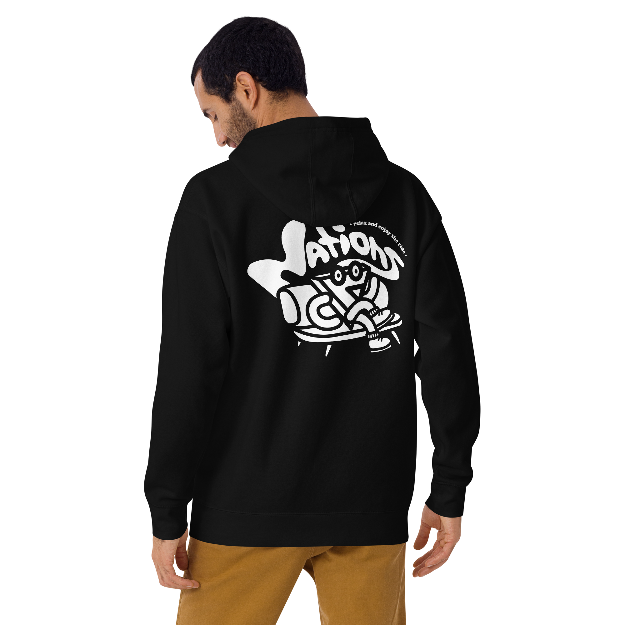 Lounge Compass Hoodie - Black