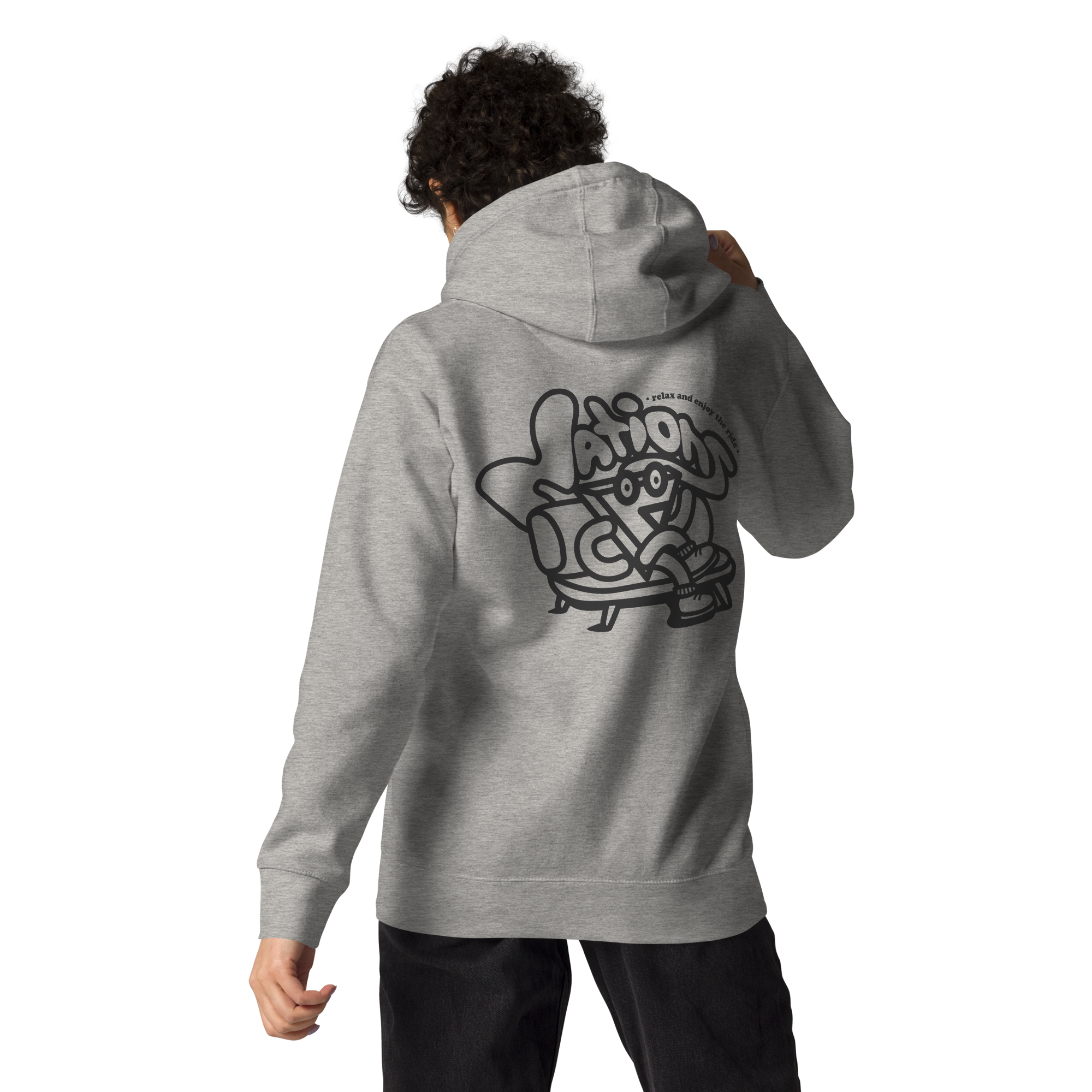 Lounge Compass Hoodie - Heather Grey