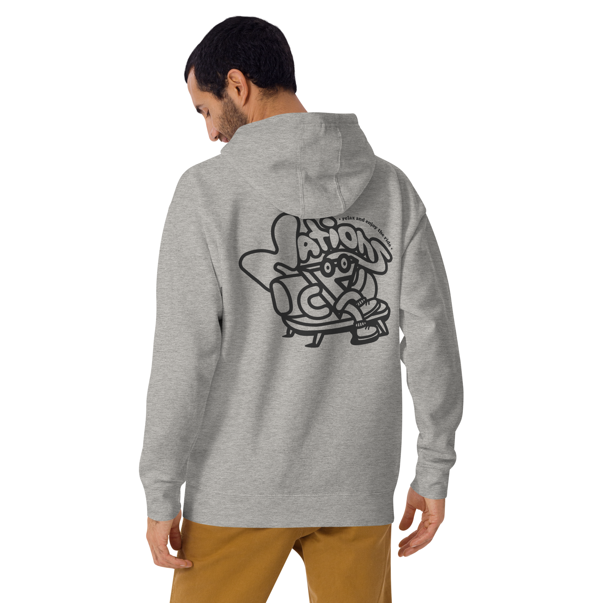 Lounge Compass Hoodie - Heather Grey