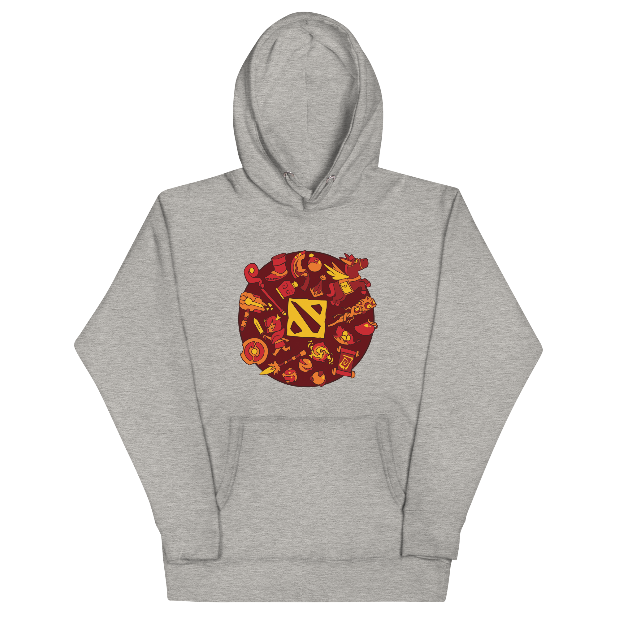 Red Circle Hoodie - Heather