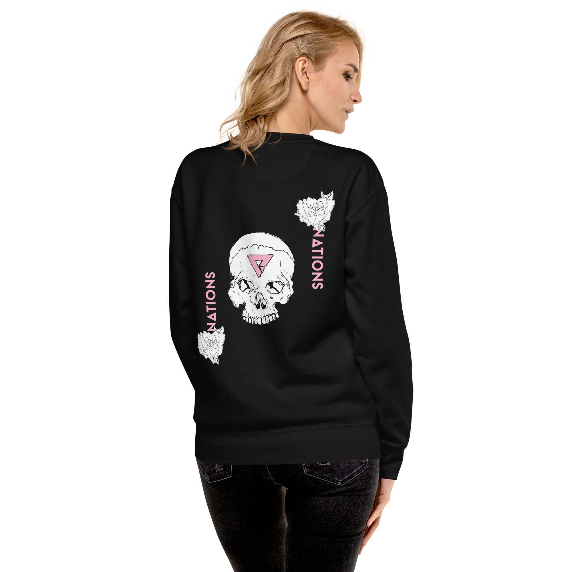 Skull and Roses Crewneck - Black