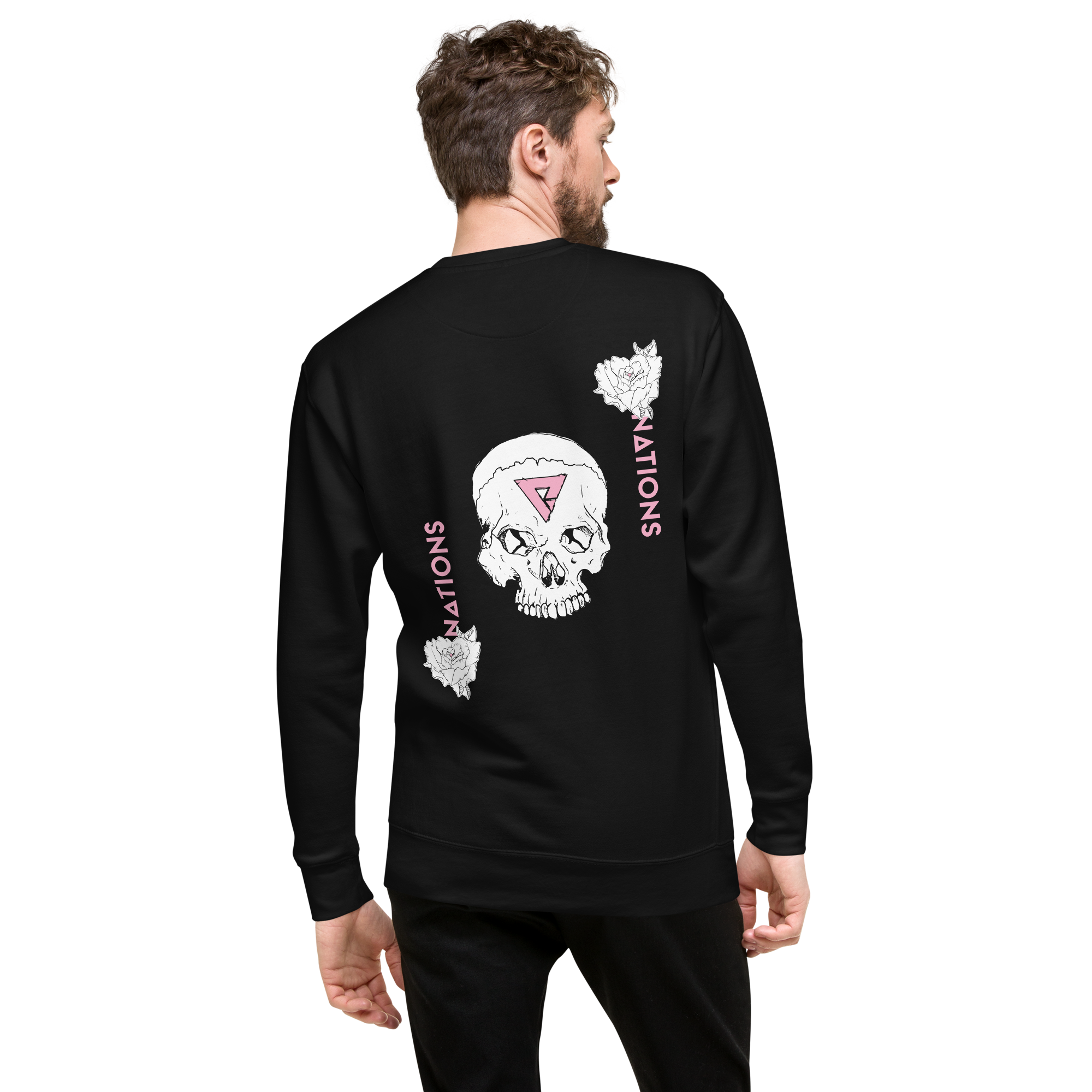 Skull and Roses Crewneck - Black