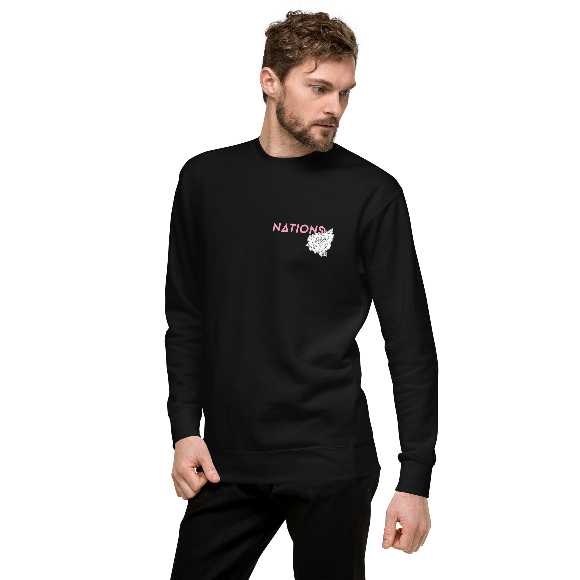 Skull and Roses Crewneck - Black