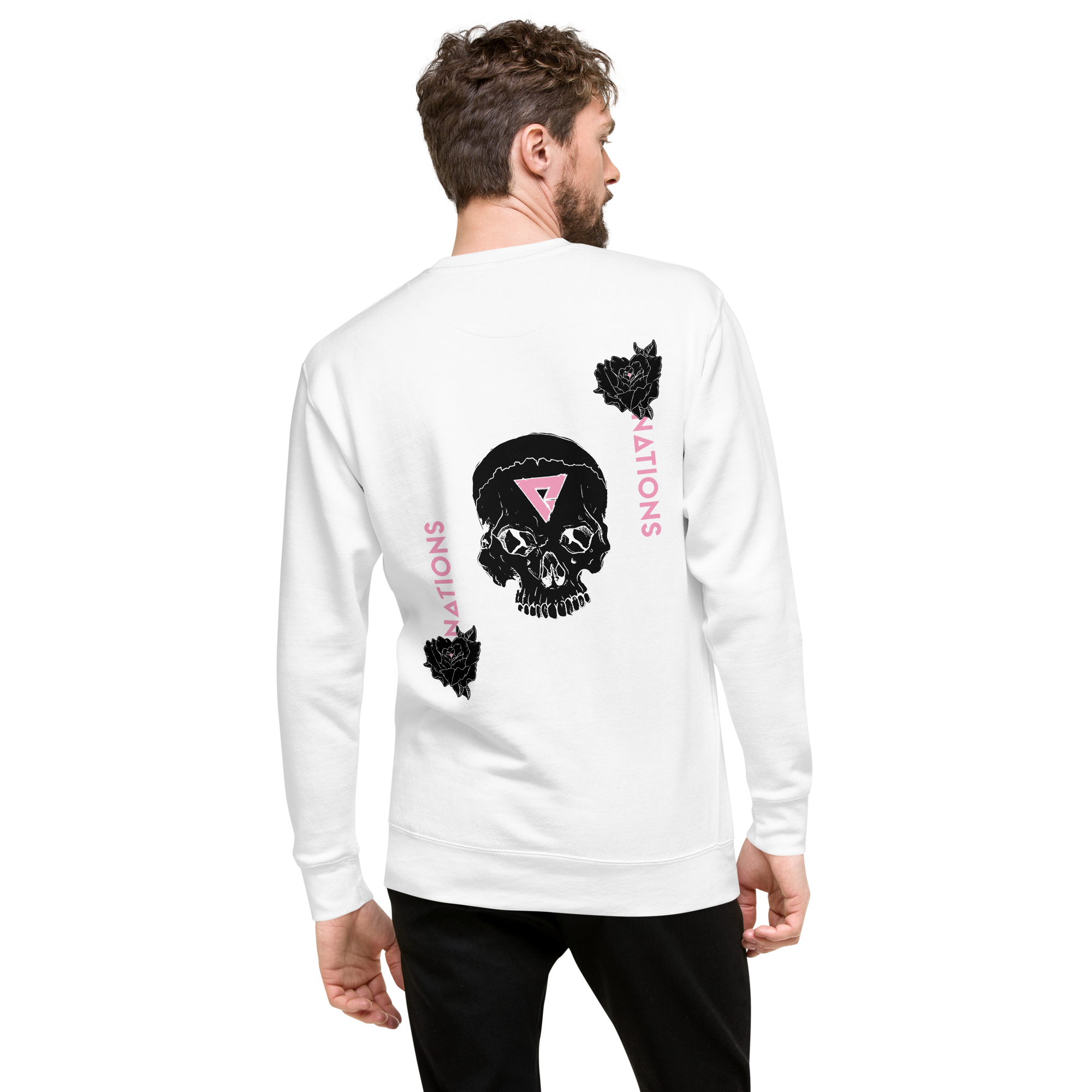 Skull and Roses Crewneck - White