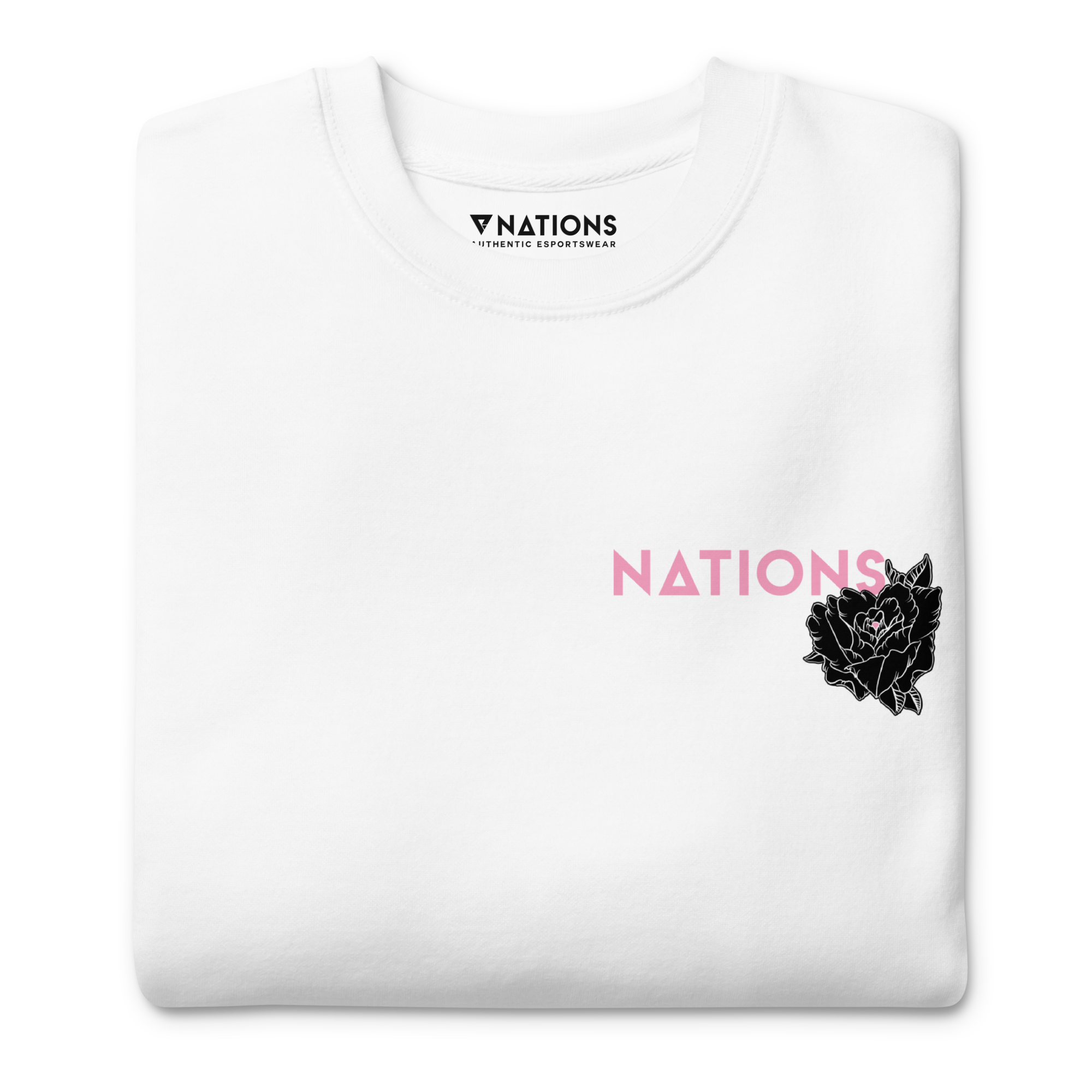 Skull and Roses Crewneck - White