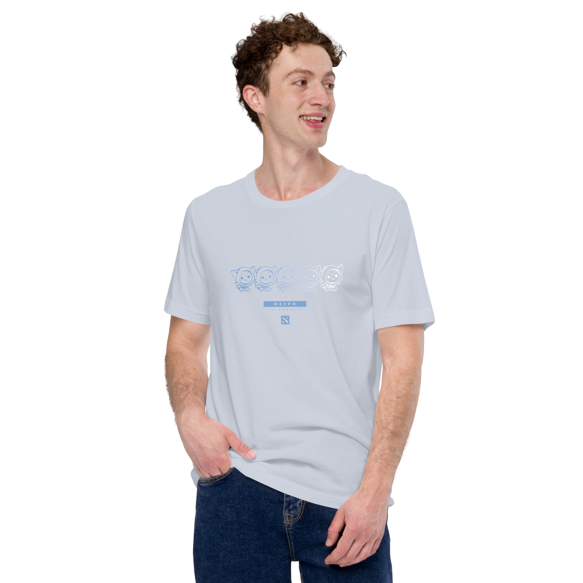 Meepo Line Tee - Light Blue