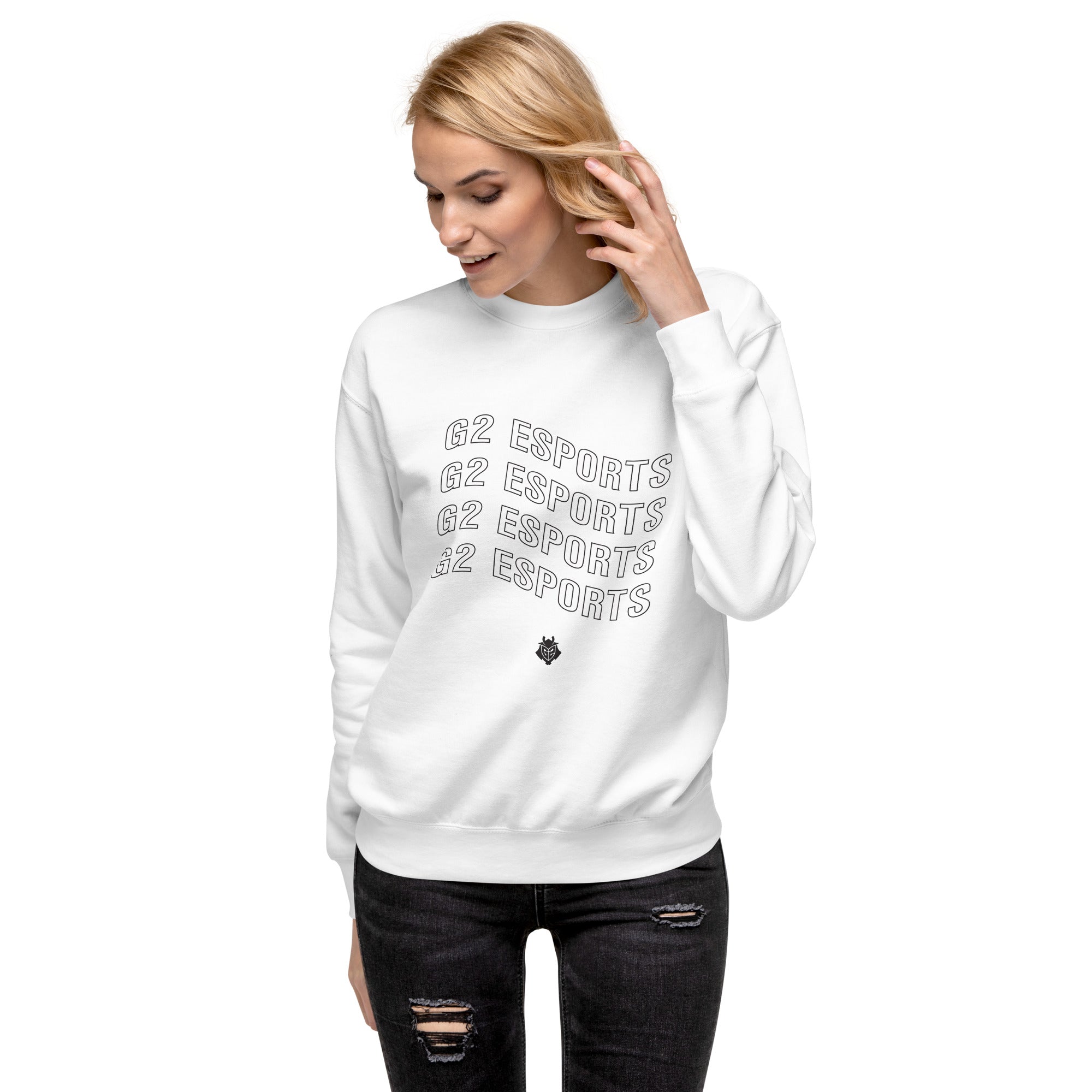 G2 Wavy Crewneck - White
