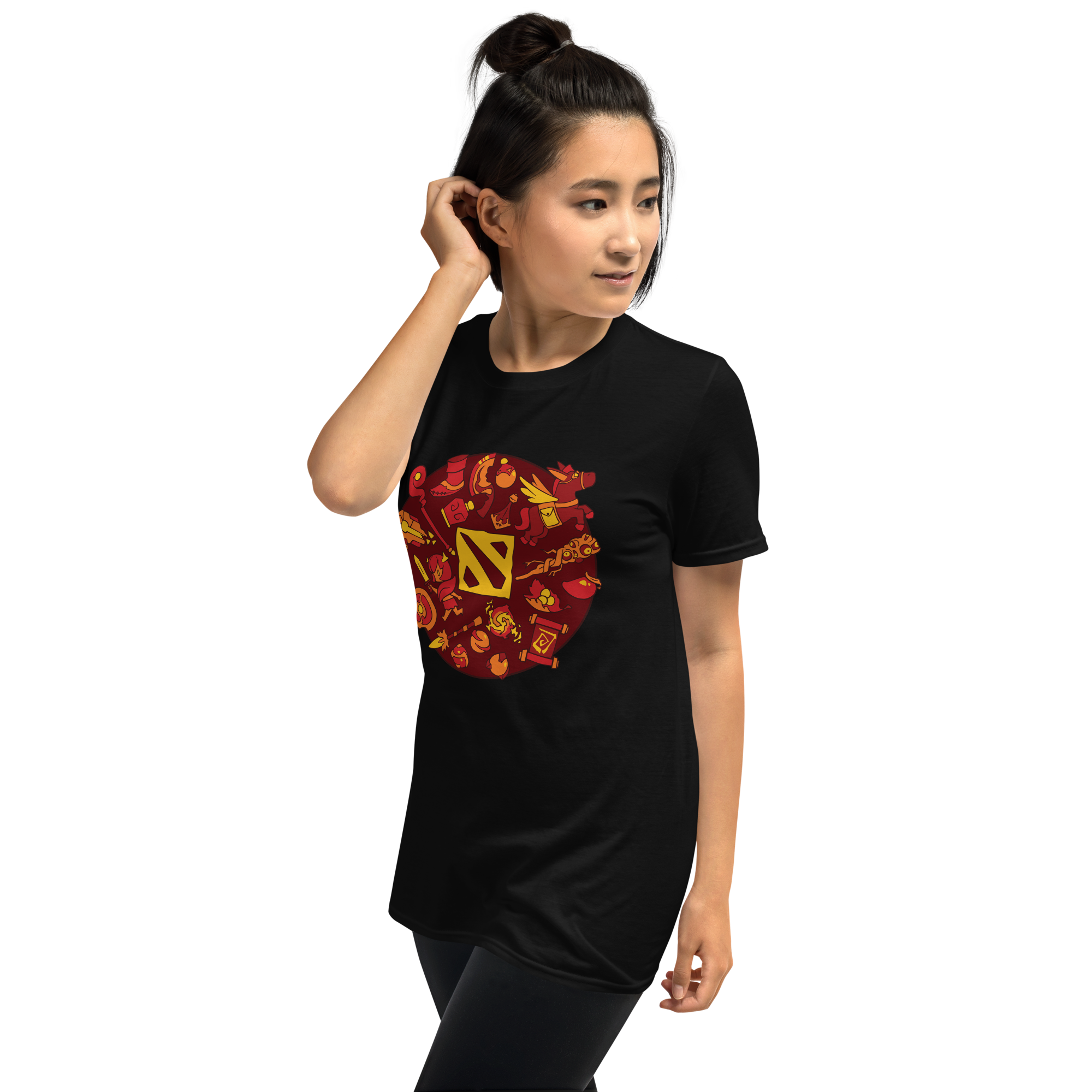 Red Circle Tee - Black