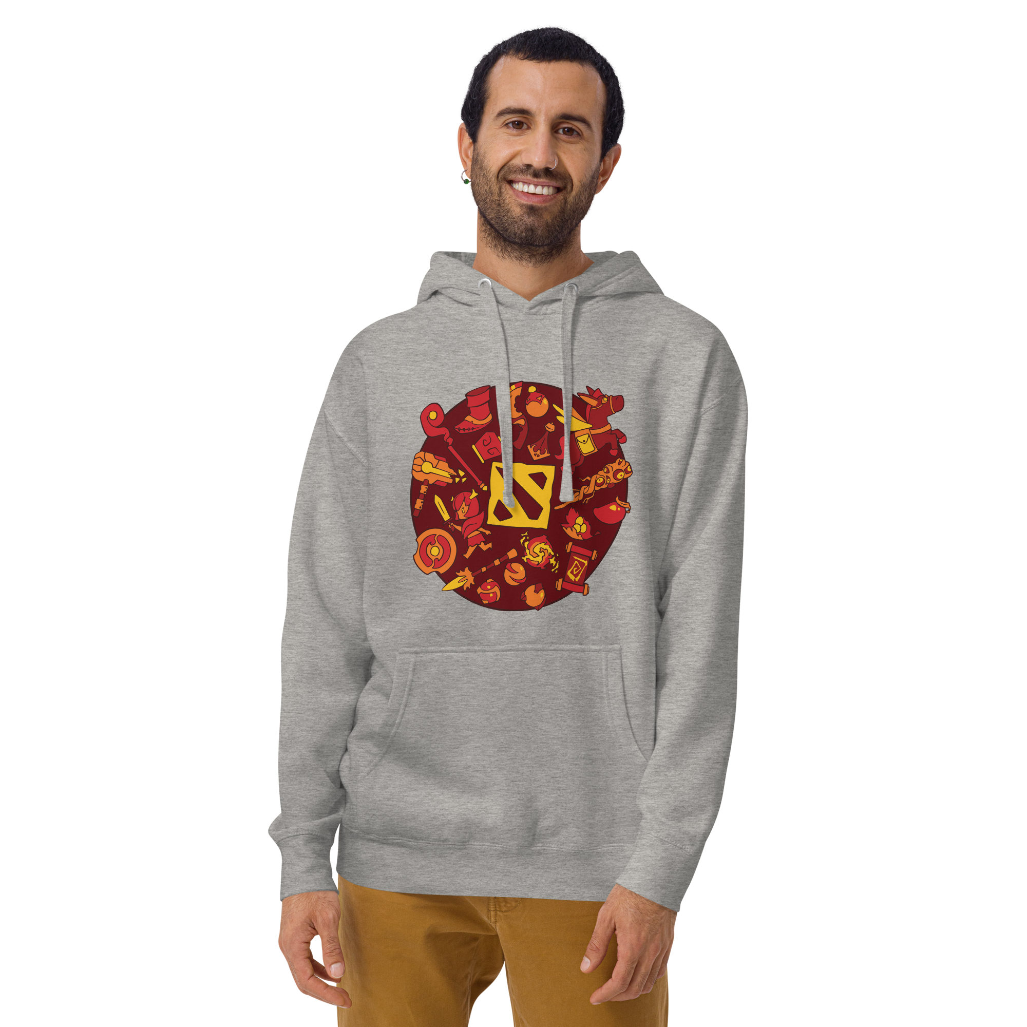 Red Circle Hoodie - Heather