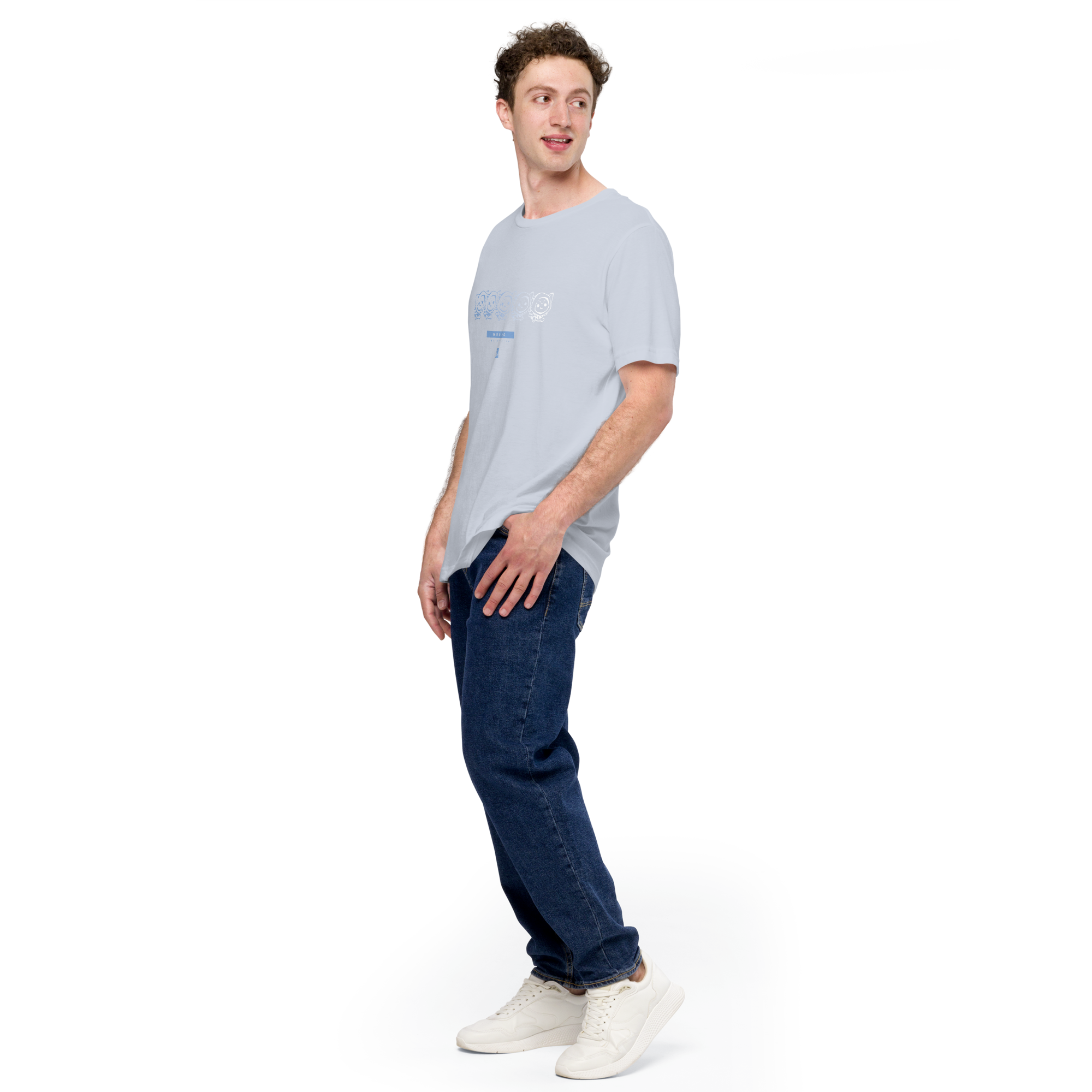 Meepo Line Tee - Light Blue