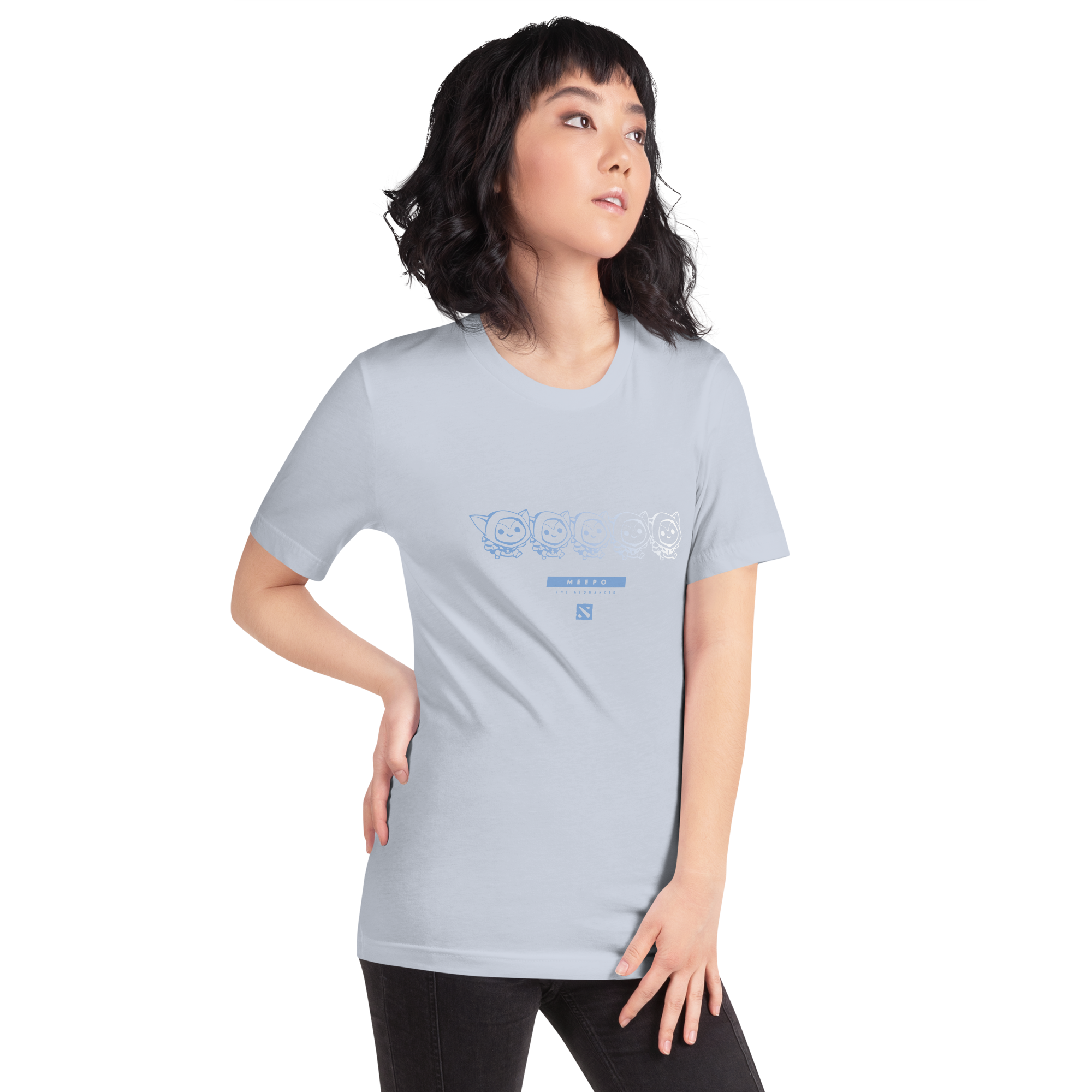 Meepo Line Tee - Light Blue