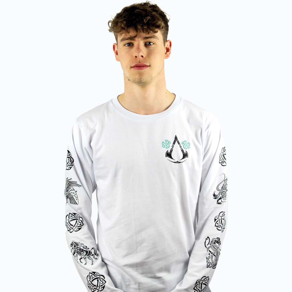 Assassin's Creed Valhalla: Circle Long Sleeve Tee - White