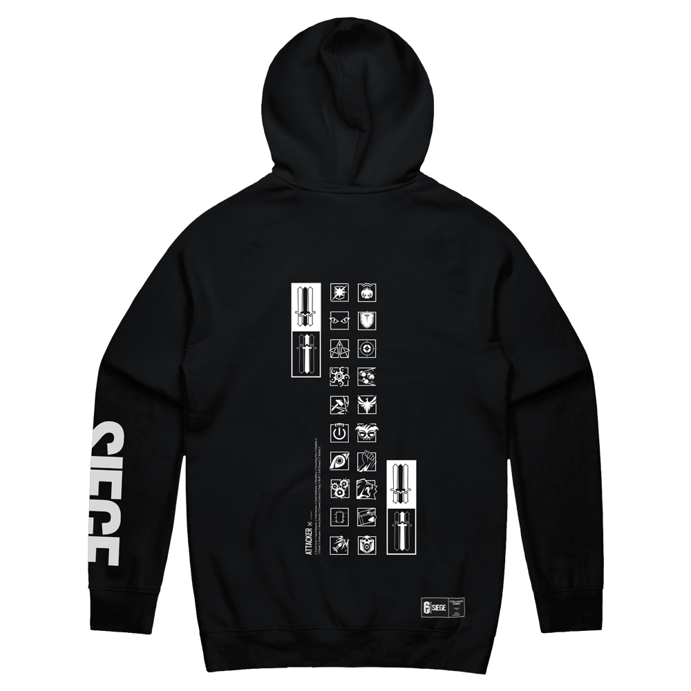 Rainbow Six Siege Attacker Pullover Hoodie Black